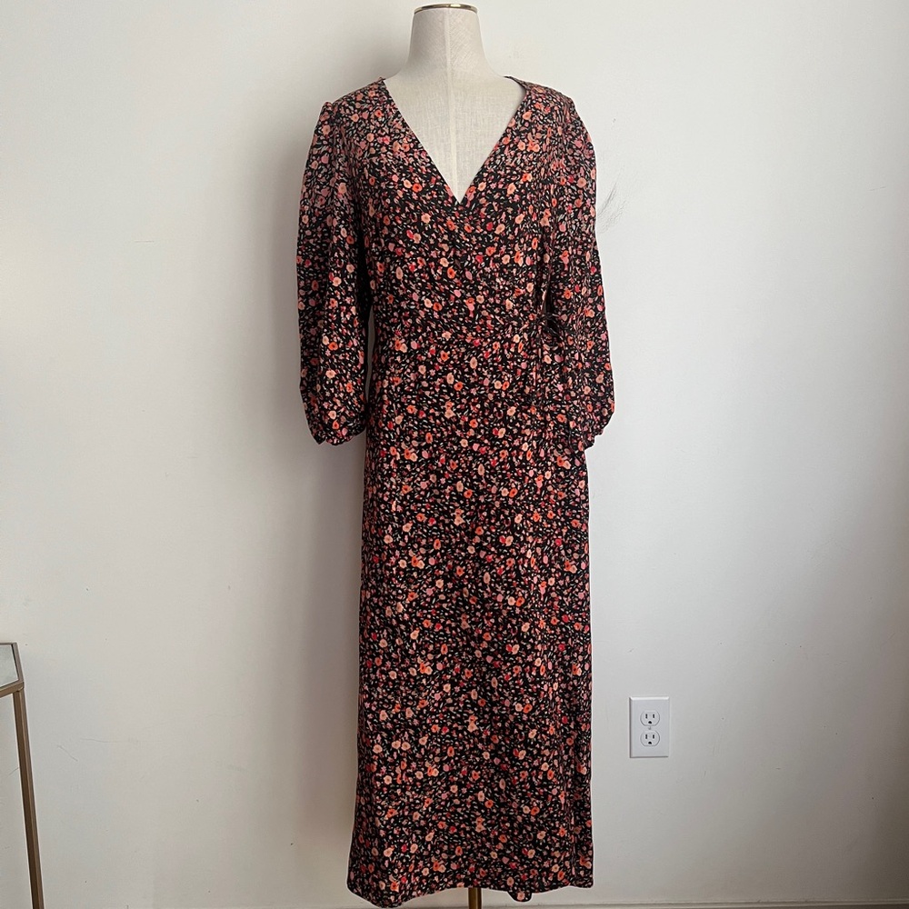 Gerard Darel Collection Studio Floral Print Wrap Dress Size FR 40 US 8